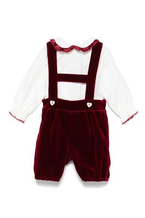 White velvet shorties set LA STUPENDERIA KIDS | TBCT04V14.